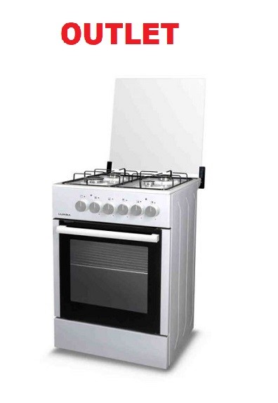 Cucina a Gas LUXELL OUT. 4 Fuochi a Gas Forno a gas grill elettrico Classe  A Dimensioni 60 x 60 cm Colore Bianco cod: LF66GE-40F - Bigstockshop - The  Best of market