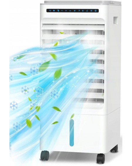 Raffreddatore evaporativo d'aria , 3 livelli di potenza, Timer, Ruote, Bianco classe energetica A++ cod: RFS-18R