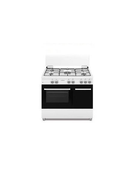 Cucina a Gas LUXELL OUT. 5 Fuochi a Gas Forno Dimensioni 90 x 60 cm Colore Bianco e Nero cod: LF696GG-50FF