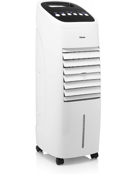 Raffrescatore evaporativo TRISTAR oscillante, 3 livelli di potenza, Timer, Ruote, Bianco classe energetica A++ cod: AT-5464