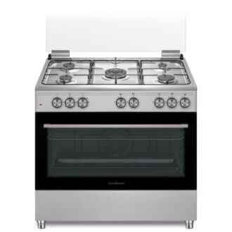 Cucina Elettrica SCHAUB LORENZ 5 Fuochi a Gas Forno a gas vent. Classe A Dimensioni 90 x 60 cm Colore Inox cod: SS595GVEX