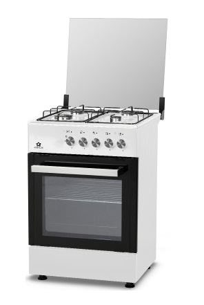 Cucina STAYLUX 4 Fuochi a Gas Forno elettrico 60x60cm  Bianca LF663S-40F