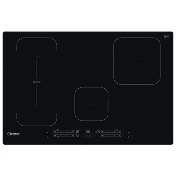 Piano Cottura INDESIT a induzione 4 Fuochi 77 cm in vetroceramica Colore vetro nero cod: IB 21B77 NE