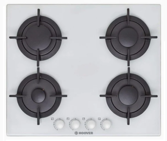 Piano Cottura  HOOVER a gas 4 Fuochi 60 cm Colore Vetro Bianco/ghisa HSGV64SMCWB