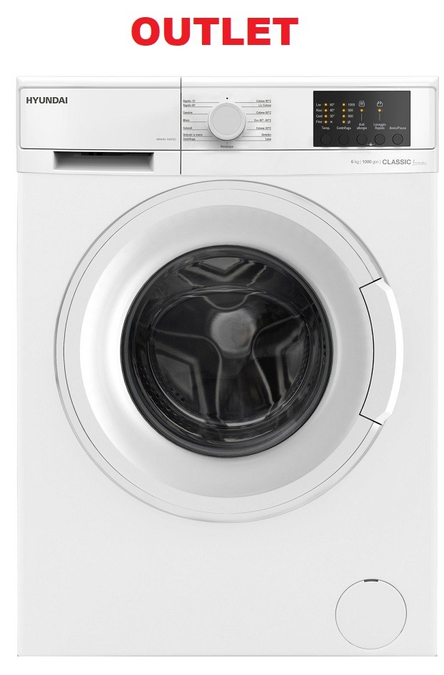 Lavatrice (EC) HYU OUT. Standard 6 Kg Classe A+++ Centrifuga 1000 giri cod: WMHN-106F2C