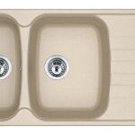 Lavello FRANKE incasso 2 vasche con gocciolatoio Reversibile Anthea Avena AZG621