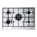 Piano Cottura DE LONGHI a Gas 5 Fuochi 75 cm Colore Inox SLF575LX