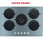 Piano Cottura HOTPOINT 5 Fuochi Gas 75 cm Colore Vetro Ghiaccio AGS72F/ICE