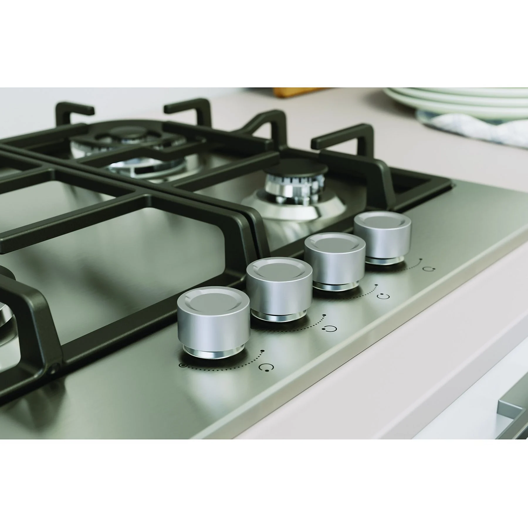 Piano Cottura INDESIT a Gas 60 cm Colore Inox THP641W/IX/I - immagine 2