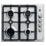 Piano cottura STAYLUX da Incasso a Gas 4 fuochi 60 cm colore acciaio Inox/Ghisa Cod: LX-410 BF INOX/GHISA