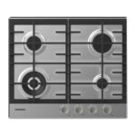 Piano Cottura  HOOVER a gas 4 Fuochi 60 cm Colore Acciaio Inox/Ghisa cod: HHG6BF4MX