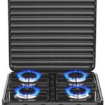 Fornello 4 fuochi gas nero Kumtell HGCL-1010B