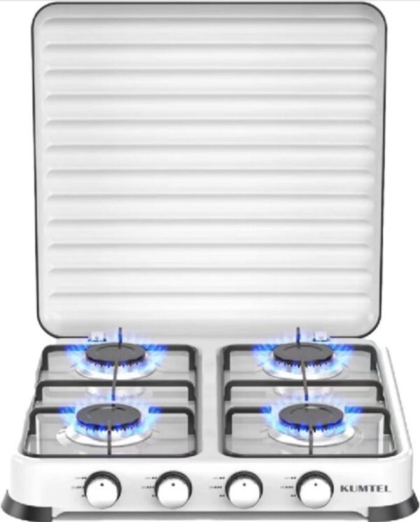 Fornello 4 fuochi gas bianco Kumtell HGCL-1010W