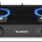 Fornello 2 fuochi gas nero Kumtell HGCL-1005B