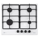 Piano cottura TIMBERK da Incasso a Gas 4 fuochi 60cm Bianco/ghisa T-HG4EN57