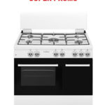 Cucina SCHAUB LORENZ 5 Fuochi a Gas Forno a gas 90x60cm Bianco SS590GEW