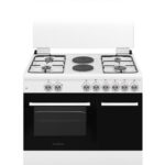 Cucina SCHAUB LORENZ 4 Fuochi Gas/2 piastre elet. Forno elettrico 90x60 SS492EW
