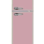 Frigorifero AKAI doppia porta Vintage Classe F Colore Pink CLASS280KPK