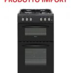 Cucina a Gas SWAN 4 Fuochi a Gas Forno a gas Dimensioni 50 x 60 cm Classe A+ Colore Nero cod: SX15871B