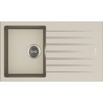 Lavello APELL 1 Vasca con gocciolatoio reversibile colore Avena cod: PTPL861GO