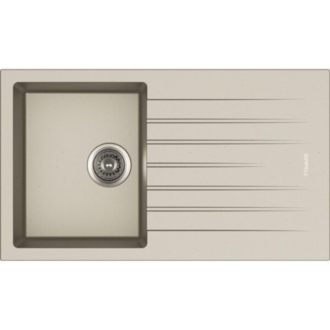 Lavello APELL 1 Vasca con gocciolatoio reversibile colore Avena cod: PTPL861GO