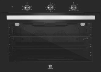Forno Da Incasso STAYLUX 96 Lt 90cm Ventilato 4 Funzioni Nero A9-SF3 VETRO NERO