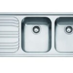 Lavello FRANKE da incasso 2 vasche con gocciolatoio SX colore Inox RRX621 SX