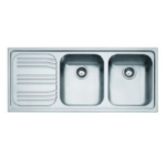 Lavello FRANKE da incasso 2 vasche con gocciolatoio SX colore Inox RRX621 SX
