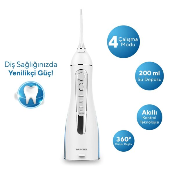 Idropulsore KUMTEL dentale e orale portatile a 3 testine cod: HDD-01 - immagine 2