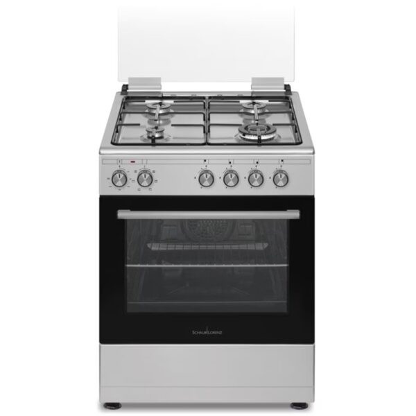 Cucina SCHAUB LORENZ 4 Fuochi a Gas Forno elettrico 60x60 cm Inox SS461EX