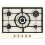 Piano Cottura SCHAUB LORENZ a Gas 5 Fuochi 70 cm Rustico Beige SSPC705BRFG