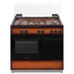 Cucina SCHAUB LORENZ 5 Fuochi Forno a gas grill elettrico 90x60 Marrone SS590GEB