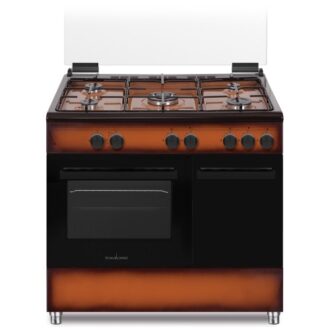 Cucina Elettrica SCHAUB LORENZ 5 Fuochi a Gas Forno a gas grill elettrico Classe A Dimensioni 90 x 60 cm Colore Marrone cod: SS590GEB