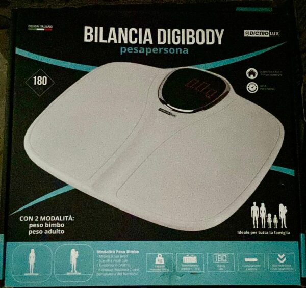 Bilancia Pesapersone DICTROLUX "DIGIBODY" display Lcd Max 180KG cod: 580024