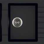 Lavello APELL 2 Vasche con gocciolatoio Reversibile colore Nero cod: PTPL1162TB