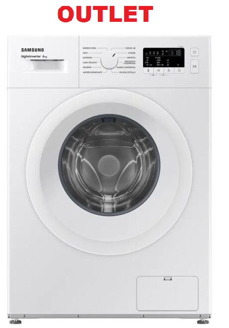 Lavatrice SAMSUNG OUT. Slim 6 Kg Classe C Inverter Centrifuga 1200 giri cod: WW60A3120WE/ET OUT.