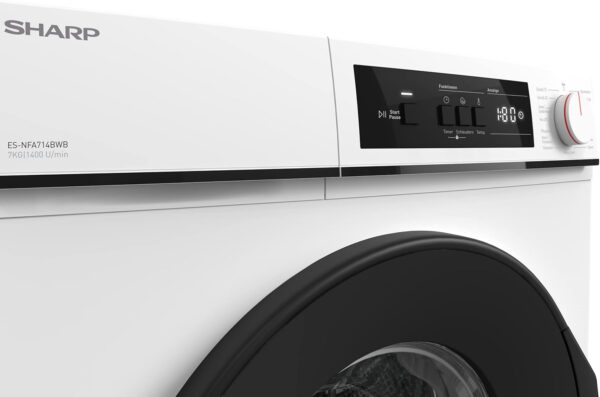 Lavatrice SHARP Standard 7 Kg Classe A Centrifuga 1400 giri cod: NFA714BW1NA - immagine 4