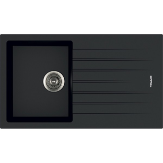 Lavello APELL 1 Vasca con gocciolatoio Reversibile colore Nero cod: PTPL861GB