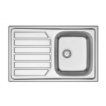 Lavello APELL 1 Vasca con gocciolatoio a sinistra Acciaio ID861ILBC
