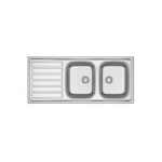 Lavello APELL 2 Vasche con gocciolatoio a sinistra Acciaio ID1162ILBC