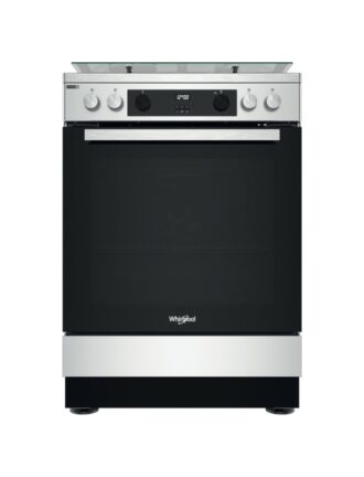Cucina WHIRLPOOL 4 Fuochi a Gas Forno Elettrico  60 x 60 cm Colore Inox/Nero cod: WS68G8CHX/E