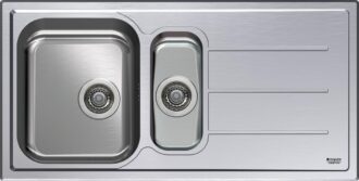 Lavello HOTPOINT 1 Vasca e 1 vaschino gocciolatoio a dx Inox SC 100W2 (X) HA