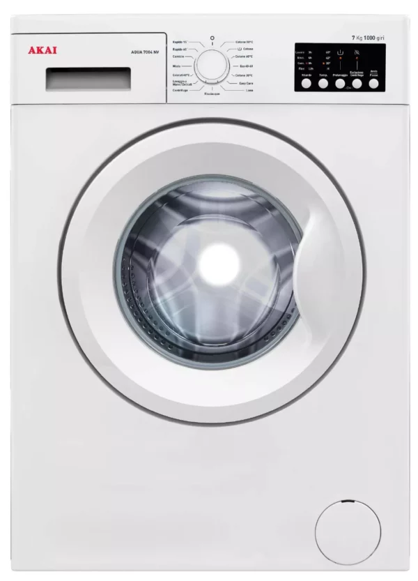 Lavatrice AKAI Standard 7 Kg Classe D Centrifuga 1000 giri cod: AQUA7004NV/T