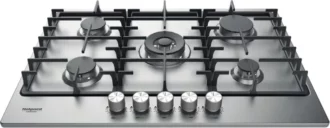 Piano Cottura HOTPOINT 5 Fuochi Gas 75 cm Colore Acciaio PPH 75G DF/IXAUS