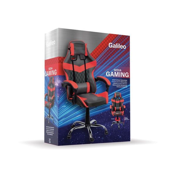 Sedia Gaming GALILEO High quality colore Rosso cod: 5924182 - immagine 3