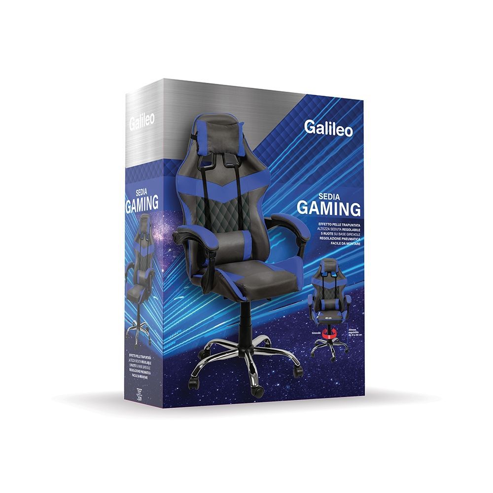 Sedia Gaming GALILEO High quality colore Blu cod: 5924183 - immagine 3