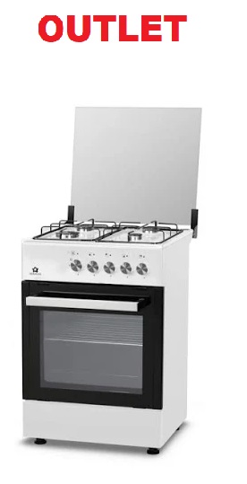 Cucina Staylux OUT. 4 Fuochi a Gas Forno elettrico 60x60cm Bianca LF663S-40F OUT.