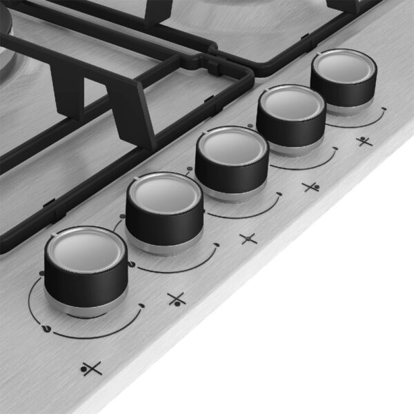 Piano Cottura BEKO 5 Fuochi Gas 75 cm Colore Acciaio HIAW75224SXE - immagine 3