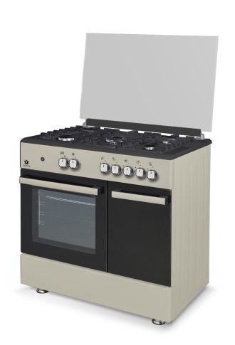 Cucina STAYLUX 90X60 Forno elettrico 60 porta bombola 696-S50F BLACK/BEIGE
