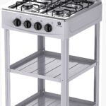 Cucina Portatile Fornello Campeggio STAYLUX a Gas 4 fuochi 60cm Inox CUCINOTTO-G
